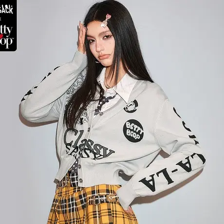【贝蒂联名】妖精的口袋复古v领针织开衫女2024早春新款薄款上衣图片