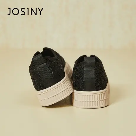 Josiny/卓诗尼渔夫鞋女鞋子2024年新款春季网面小香风一脚蹬单鞋商品大图