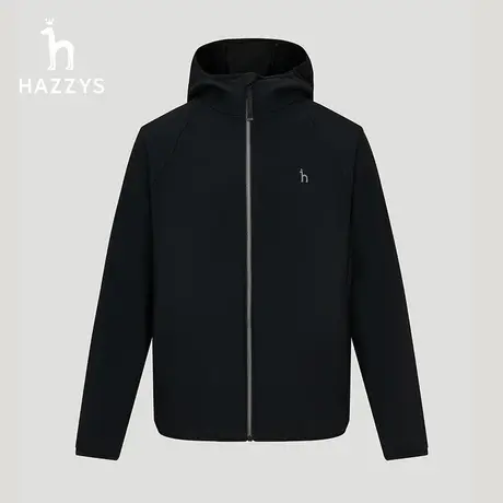 【商场同款】Hazzys哈吉斯秋冬季新品男士休闲连帽夹克时尚外套男商品大图