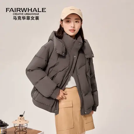 马克华菲短款面包羽绒服女2025冬季新款小个子设计感加厚冬装外套图片