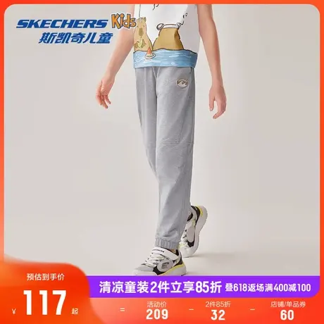 Skechers斯凯奇童裤儿童针织长裤舒适休闲四季通用男女童运动裤子商品大图