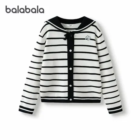 【商场同款】巴拉巴拉童装女童毛衣2025款春装儿童针织开衫蝴蝶结图片