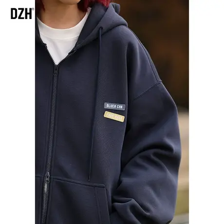 男生连帽卫衣外套男春秋款休闲拉链开衫上衣2023新款运动夹克衣服商品大图