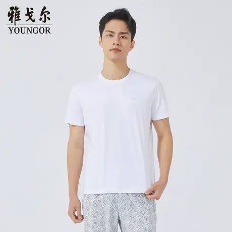 雅戈尔奥莱 商场同款男士短袖T恤新款官方正品商务休闲圆领T恤男商品大图