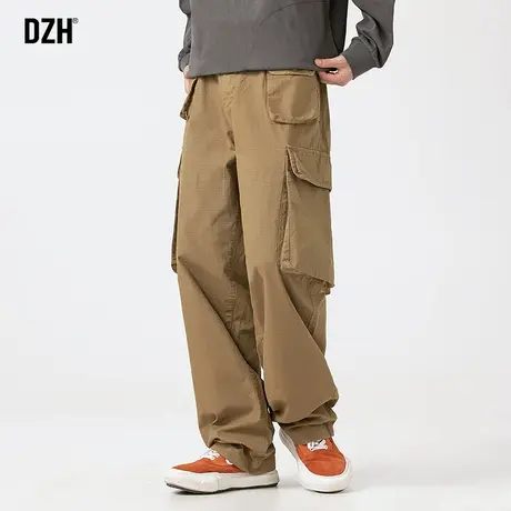 男士美式伐木工装裤宽松休闲纯棉裤子2023新款秋季直筒裤百搭阔腿图片