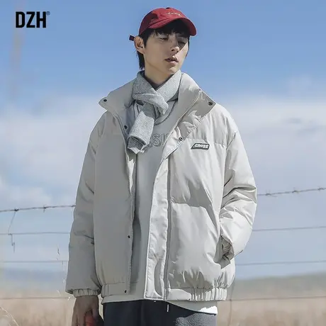 男士立领白色棉服男冬季加厚外套2023新款男装冬装面包服棉衣袄子商品大图