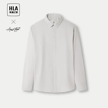 HLA/海澜之家轻商务时尚系列长袖时尚衬衫24春夏新衬衫领衬衣男图片