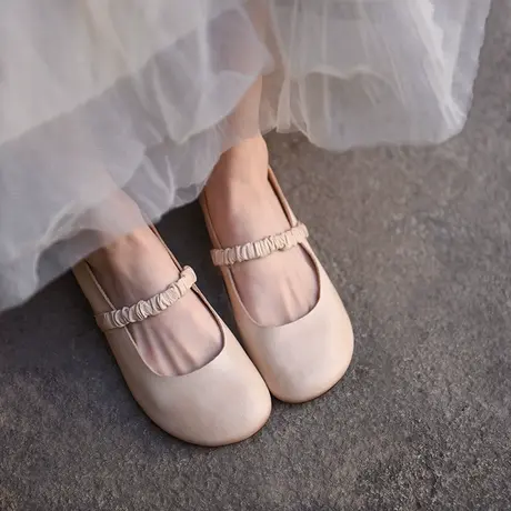 Artmu阿木原创文艺粗跟单鞋女浅口真皮玛丽珍女鞋2023春季新款商品大图