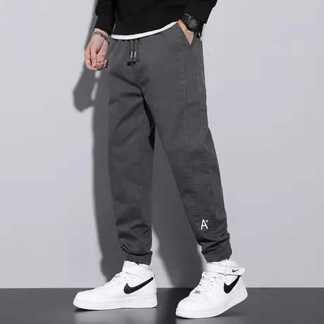 2025新款秋季长裤子男潮牌潮流运动裤小脚束脚九分裤卫裤休闲百搭商品大图