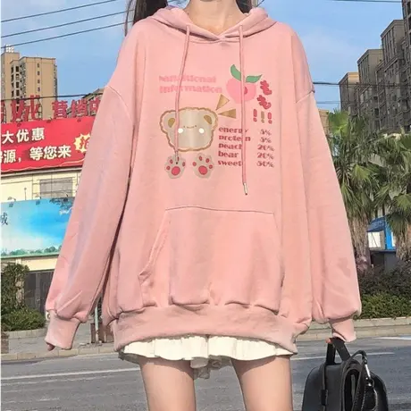 超火卫衣女宽松韩版ins连帽上衣设计感小众春秋薄款oversize外套商品大图