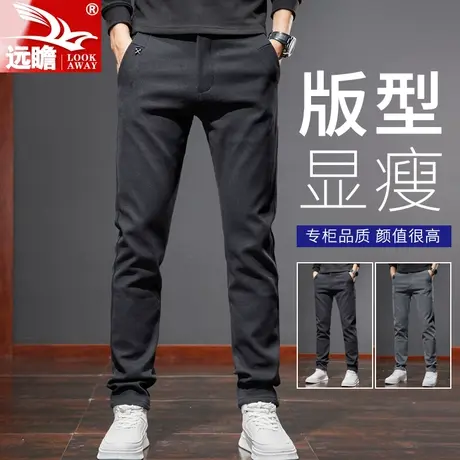 秋季男士休闲裤男装2023新款潮牌高端长裤修身直筒百搭裤子男春秋商品大图