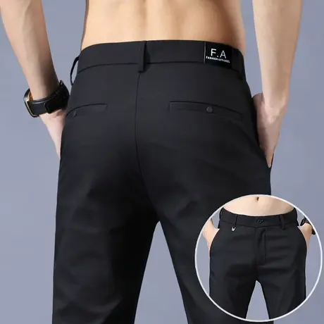 男装西裤男士直筒宽松西装休闲裤子男裤商务夏季薄款春秋款西服裤商品大图