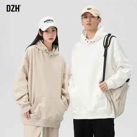 情侣装美式连帽卫衣秋季男2024新款爆款慵懒风oversize外套连帽衫图片