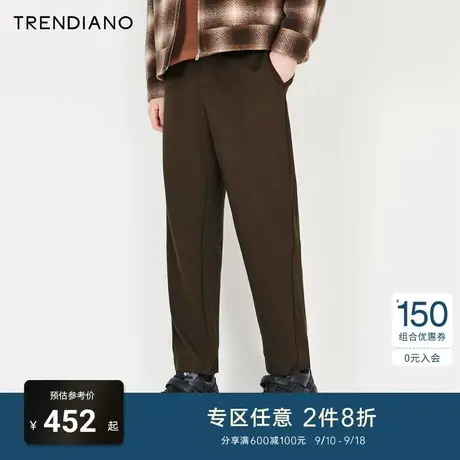 TRENDIANO官方男装冬季新款直筒休闲长裤男裤子商品大图