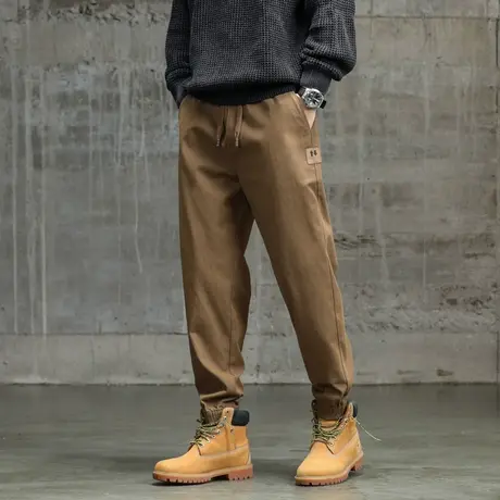 潮流休闲男装裤子宽松束脚裤子男款潮流高级感百搭工装裤潮流男装商品大图