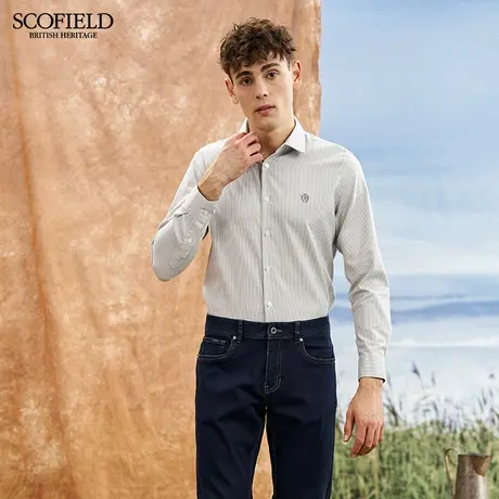 【1.5折秒杀】SCOFIELD秋冬新品休闲长袖衬衫男士免烫商务衬衣商品大图