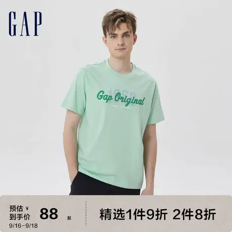 Gap男女装夏季2023新款LOGO纯棉运动短袖T恤670402潮流休闲上衣图片