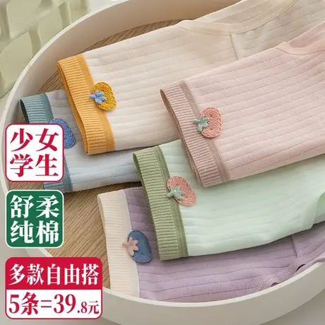女童内衣内裤纯棉三角短裤青春期发育大童13岁初高中学生14女土12商品大图