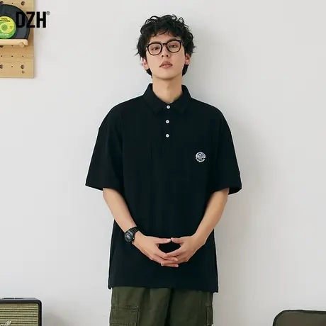 男士纯棉保罗polo衫男短袖夏季翻领刺绣t恤2023新款宽松休闲上衣商品大图