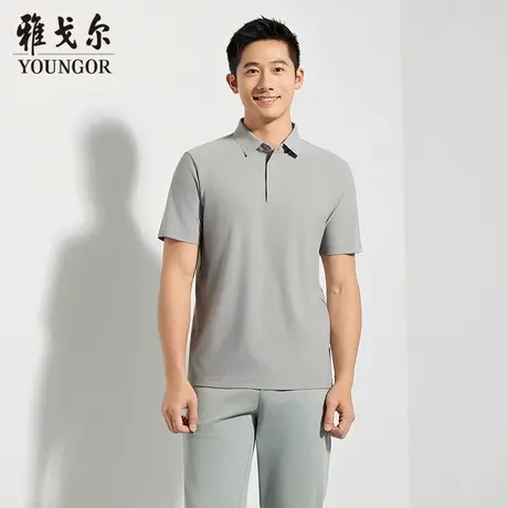 【商场同款】雅戈尔男士短袖T恤夏季新款官方商务休闲短袖POLO衫商品大图