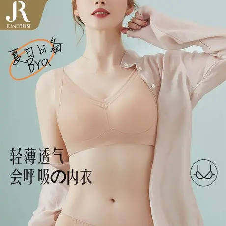 六月玫瑰内衣防下垂收副乳聚拢小胸显大文胸调整型内衣夏天薄款商品大图