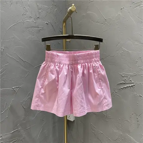 糖果色a字腰阔腿短裤女夏季百搭宽松韩版小众别致休闲运动风裤子商品大图