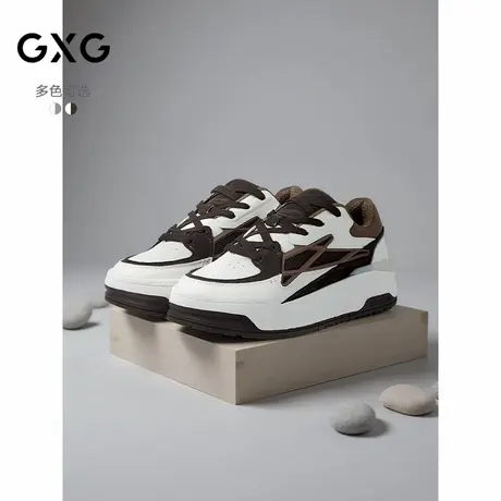 GXG通勤男鞋反绒撞色拼接休闲鞋舒适百搭运动鞋潮鞋商品大图