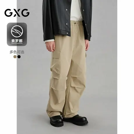 GXG男装 索罗娜工装裤宽松通勤休闲裤 24年冬G24X024144商品大图