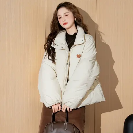 【防水】唐狮秋冬新款女立领设计感短款棉衣爆款保暖棉袄爆款tu图片