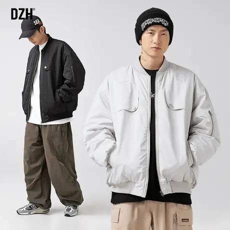 男士飞行员夹克棉服男款冬季美式棒球服高街外套2023新款加厚棉衣图片