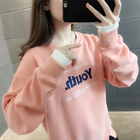 韩版减龄洋气卫衣设计感春装2023年新款女装时尚薄款拼接外套上衣商品大图