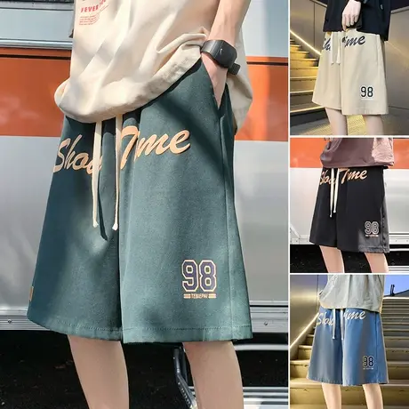 潮牌美式短裤男夏季薄款ins运动篮球大码宽松休闲沙滩五分中裤子5商品大图