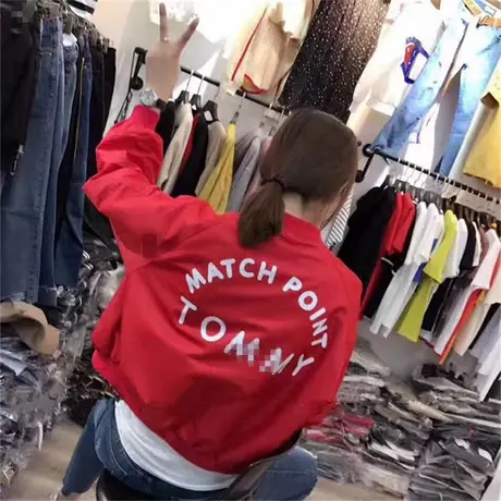 春秋穿搭冲锋衣女上衣学生工装网红外套宽松bf防水风衣挡风运动服图片