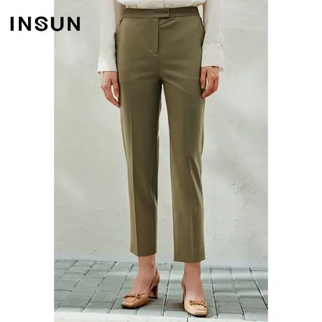 INSUN恩裳线上专选春季精纺羊毛西装轻商务休闲裤图片