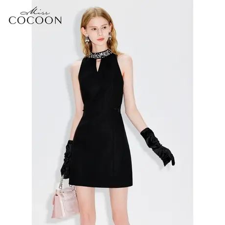 MISSCOCOON【拾光纪】24春新款轻奢年会礼服水钻亮片吊带连衣裙图片