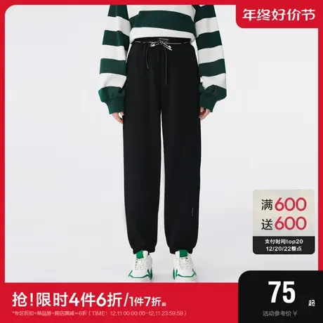 森马休闲裤女束脚九分裤运动风小个子秋日系显瘦卫裤简约个性百搭商品大图