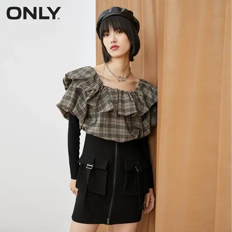 ONLY奥莱春季大口袋时尚气质金属装饰设计连衣裙女图片