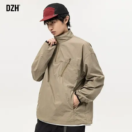 男士立领半拉链外套男潮牌宽松休闲夹克衫上衣百搭2024年春季新款商品大图