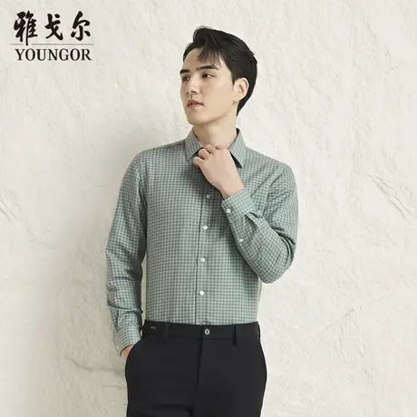 【商场同款】雅戈尔男士长袖衬衫新款官方商务休闲上班穿衬衫男商品大图