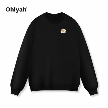 Ohlyah简约大码卫衣男女国潮早秋季宽松套头上衣情侣外套学生定制商品大图