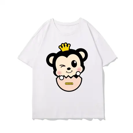 Ohlyah老鼠年系列 纯棉短袖2023春夏新款宽松大码女装圆领t恤潮图片