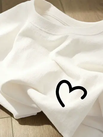 夏日情侣装白色重磅仿棉质感短袖t恤女夏季美式复古高级感上衣服商品大图