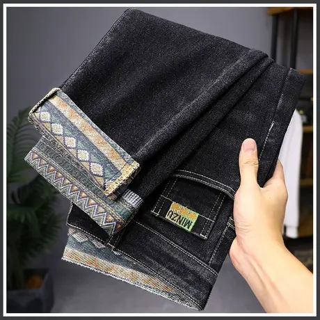 男士2023新款痞帅气高端水洗男裤子春秋款美式高街休闲牛仔裤秋季商品大图