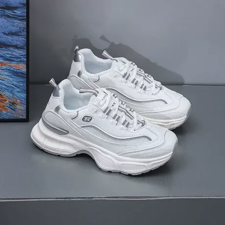 港风厚底百搭老爹鞋女2023年夏季透气休闲鞋ins潮小众拼色运动鞋商品大图