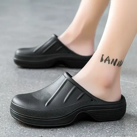 雨鞋男款时尚厨房防滑鞋后厨工作厨师专用水鞋劳保户外男士防水鞋商品大图