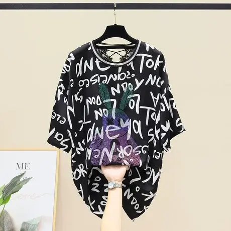 短袖T恤裙女装2023年新款夏装韩版中长款宽松洋气百搭上衣服ins潮图片