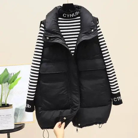 羽绒棉服女秋冬短款棉马甲减龄宽松休闲加厚百搭马夹外套2023新款商品大图