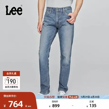 Lee商场同款25春夏新品726标准中腰直筒复古中浅蓝男牛仔裤A06533商品大图