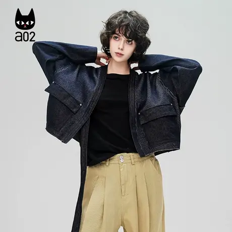 a02【ET自然系列】牛仔外套女装2025年新款春装休闲韩系慵懒风图片