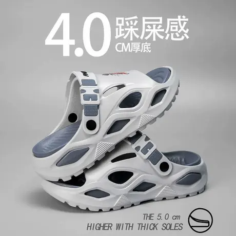 夏季拖鞋男潮2025新款夏季外穿防滑厚底篮球运动男士户外沙滩凉鞋商品大图